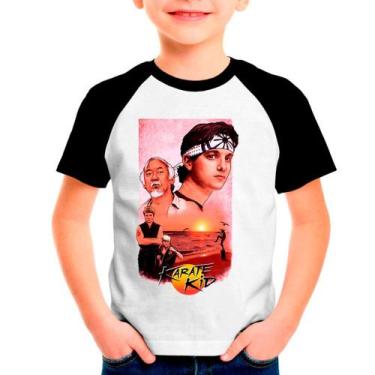 Imagem de Camiseta Raglan Infantil Cobra Kai 08 - DESIGN CAMISETAS, Preto, 2