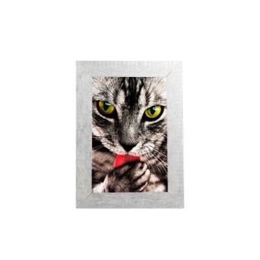 Imagem de Porta Retrato de Madeira Prata 10x15 Tudoprafoto