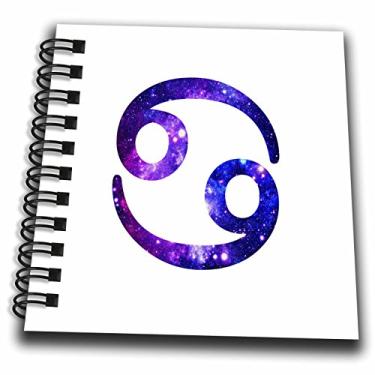 Imagem de 3dRose db_202151_3 Mini bloco de notas com símbolo de horóscopo astrológico de caranguejo símbolo do signo de estrela do câncer 10 x 10 cm