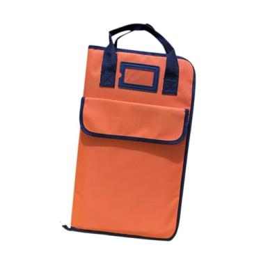 Imagem de Tachiuwa Bolsa para baquetas, bolsa para baquetas, estojo para baquetas, estojo de armazenamento para iniciantes, adultos e crianças, Laranja