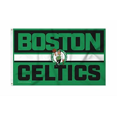 Imagem de Rico Industries Bandeira de basquete NBA Boston Celtics Bold 9,5 x 1,5 m face única - interior ou exterior - Decoração de casa