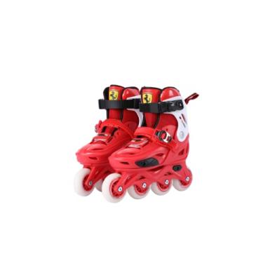 Imagem de Patins em linha ajustáveis Ferrari, lâminas de rolo divertidas para crianças, patins para iniciantes para meninas, homens e mulheres