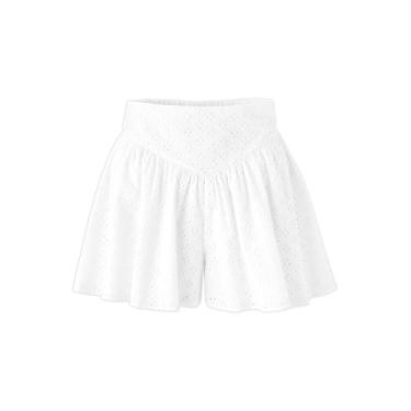 Imagem de florence by mills Saia rodada feminina com ilhós, Over The Moon, Branco, GG