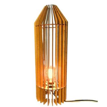 Imagem de Luminária de Chão MDF PENEDO - CORALISA, MDF CRU, Kit com 3 - 90x20cm,