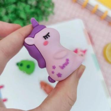 Imagem de Apontador Escolar Decorado Magic Unicórnio e Raptor Dino Colorido BRW 