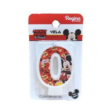Imagem de Vela Festa Mickey Número 0 - 01 unidade - Regina - Rizzo Festas