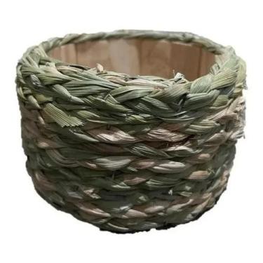 Imagem de Cesto Caixa Palha Sisal Decoração Cachepô Plantas Flores - Flora Full