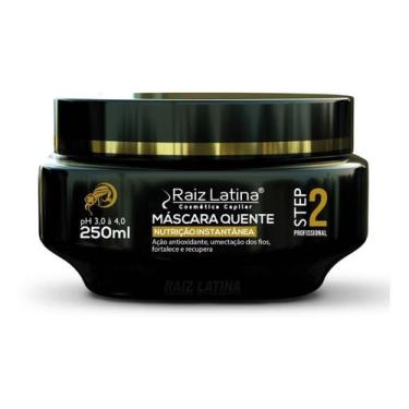 Imagem de Máscara Quente 250ml Raiz Latina Tratamento Capilar Ressecados Maciez 