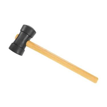 Imagem de  Martelo Borracha preto com cabo de madeira 40mm Thompson
