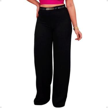 Imagem de Calça Pantalona Feminina Duna Social Alfaiataria Wide Leg - 40 Graus, 