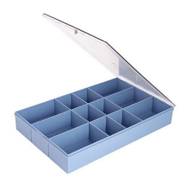 Imagem de Caixa Organizadora Multiuso Com Tampa Azul Maxcril