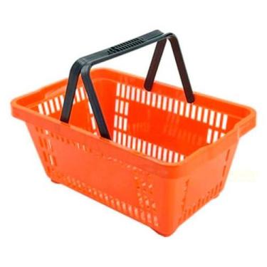 Imagem de Mini cestinha plástica farmácia perfumaria laranja - SUPIZZ