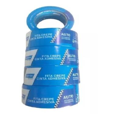 Imagem de Fita crepe azul norton 48x40 automotiva kit com 5 unidades