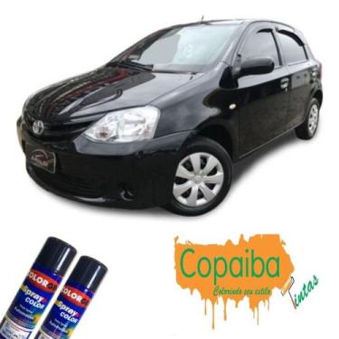 Imagem de Tinta Spray Automotiva (PRETO PEROLIZADO) NA COR DO SEU CARRO 300ml Fe