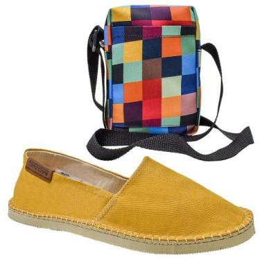 Imagem de Kit Alpargatas Feminino Masculino Bolsa Bag Estilo Carnaval - SNOW, Am