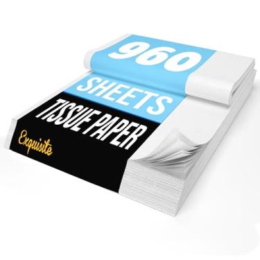 Imagem de Crown Display 960 folhas de papel branco a granel - 38 x 50 cm, folhas de papel de embalagem para mudança - Papel de embrulho de 4,5 kg - Papel de jornal para embalagem, embrulho de presente,