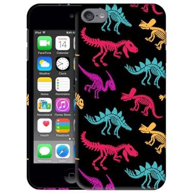 Imagem de SM CASES Capa para iPod Touch 7, capa para iPod Touch 6, capa para iPod Touch 5 - estampa de esqueleto de dinossauros, capa de plástico rígido para iPod Touch 7/6/5.
