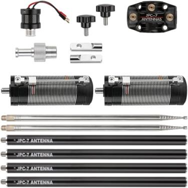 Imagem de Antena HF portátil JPC-7 para rádio amador 7MHz-50MHz, antena de ondas curtas de rádio de alto ganho de 100W com regulador deslizante, antena vertical Hf à prova d'água adequada para