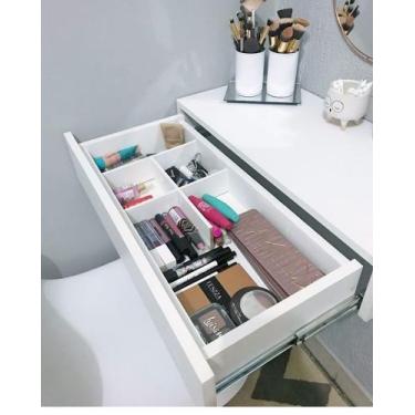 Imagem de Penteadeira Suspensa com divisória para maquiagem 60cm - Kaza das prat