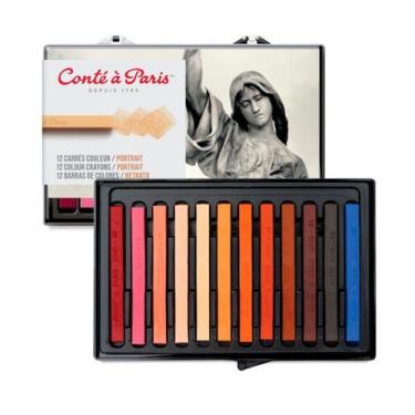 Imagem de Estojo Giz Pastel Seco Carre com 12 Cores Conte à Paris 50129 - CONTE 