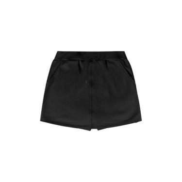 Imagem de Short-Saia Básico Juvenil Gloss, Preto, 10