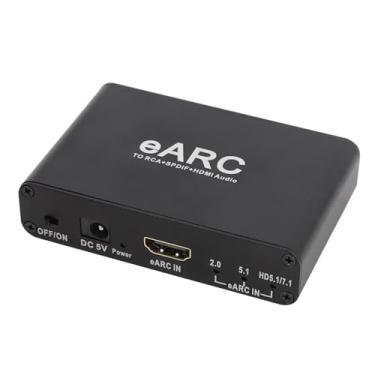 Imagem de Extrator de áudio HDMI EARC/ARC, HDMI ARC para SPDIF óptico Coaxial 3,5mm L/R Extrator de Som Estéreo, 24Bits 192khz HDMI ARC para Conversor de áudio para o Alto falante HDTV