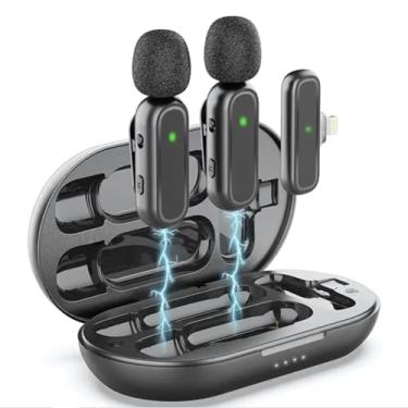 Imagem de Novo Microfone Lapela Sem Fio Professional 3 em 1 Microfone de Lapela para Gravação Redução de Ruído Compativel com iPhone Lightning LAGUS IMP.