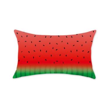 Imagem de HOMFREEST Capas de almofada de verão 30 x 50 cm melancia 2533 almofadas decorativas para varanda externa capas de almofada para sofá