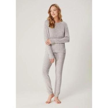 Imagem de Pijama Hering Feminino Básico Longo Em Tricot KGG31ASI-Feminino