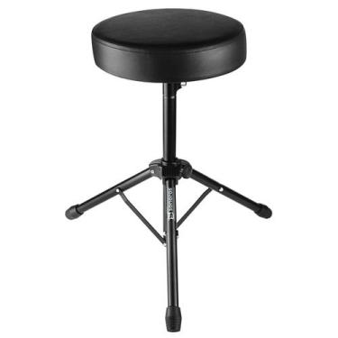 Imagem de Banco Redondo Para Bateria SB-30 Sonoros Preto Regulável Com Estofado 