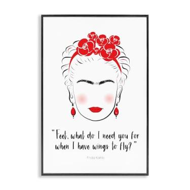 Imagem de Stupell Industries Arte de parede giclée emoldurada com citação Wings To Fly por Martina Pavlova, 50 x 76 cm