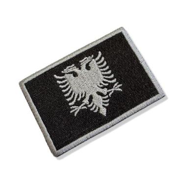 Imagem de BP0221-002 Bandeira Albânia Patch Bordado 7,5x5,0cm - BR44