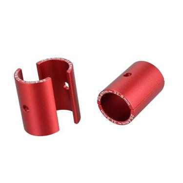 Imagem de REPAIROCK 2 pares de calços de guidão de bicicleta 25,4 a 31,8 mm calço de guidão de bicicleta adaptador de calço redutor de tamanho manga espaçadores braçadeira fixa engrenagem para ciclismo de