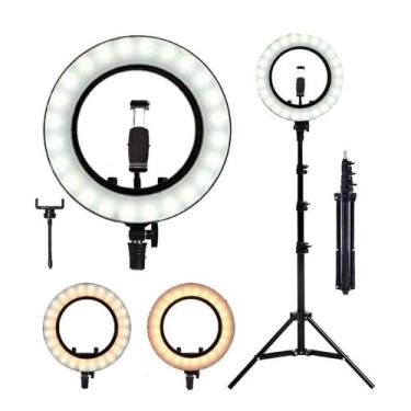 Imagem de Ring Ligth Anel De Led 26Cm Com Tripé 1,6M Para Youtuber - Bc Bora Col