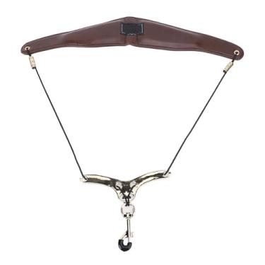 Imagem de Cinta de Pescoço de Saxofone Ajustável Com Preenchimento de Couro de Gancho de Metal para Sax Soprano Com Tenor Alto