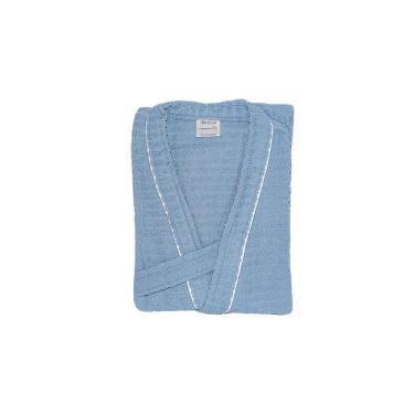 Imagem de Roupão Atoalhado 100% Algodão Briza Azul 4022 Tamanho Gg