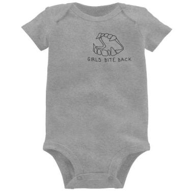 Imagem de Body Bebê Girls bite back - Foca na Moda, Cinza, P