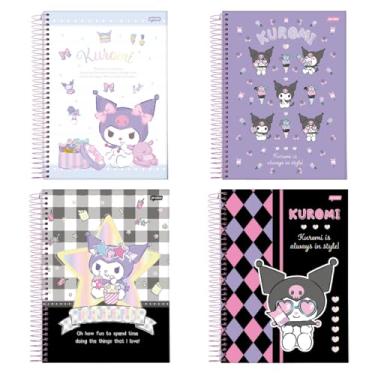 Imagem de 4 Cadernos Univ Neo IA 10x1 160Fls Capa Dura +Brin.de