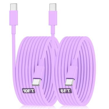 Imagem de Hzevn Cabo USB C para USB C genuíno de 60 W para Apple MacBook Pro/Air Charger, pacote com 2 6 m + 3 m 20 v 3a Supper Fast USB c cabo de carregamento para iPhone 16/15 Pro Max iPad Pro 12.9 27.9 cm