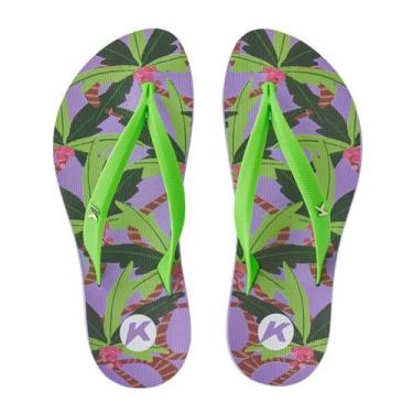 Imagem de Chinelo Kenner Ibiza Hula Feminino - Roxo e Verde, 35