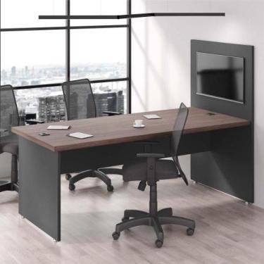 Imagem de Mesa com Painel Clat Freijo Preto - CasaH