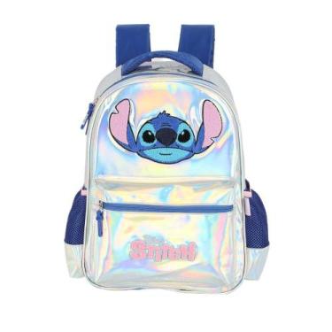 Imagem de Mochila de Costas Luxcel Stitch Prata e Azul, Único, Cinza