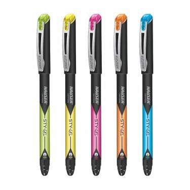 Imagem de Hauser Caixa de canetas de gel Sty-Gel | Tamanho da ponta de 0,7 mm | Leve com aderência confortável | Tinta extra suave, recarregável à prova d'água para escrita sem manchas | Tinta azul, pacote com