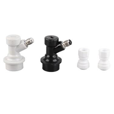 Imagem de Conector de Barril Akozon 2PCS + Encaixe de Conexão Rápida FFL de 8MM-1/4” - Acoplamento de Mangueira Durável para Dispensador de Bebidas, de Chope e Fabricação de Cerveja