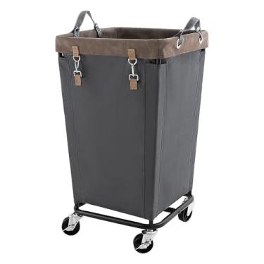 Imagem de StorageWorks Cesta de roupa suja de 160 L com rodas, cestas grandes para organizador de roupas, cesta de roupas sujas para hotel, casa, armário, dormitório, cinza