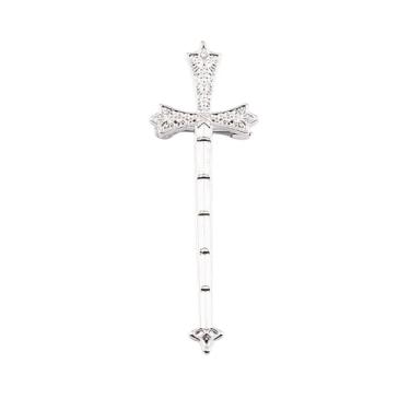 Imagem de Broche punk cruz lapela broche para mulheres homens fé cristã xaile cruzado broches broche moda suéter terno vestido bolsas roupas decoração joias religiosas, 1.5 Inches, Metal, Sem Pedra Preciosa