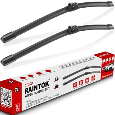 Imagem de Raintok 24" 19" Palhetas de Limpador de Para-Brisa de Reposição para Mercedes Benz Cla250 Gla250 Cla45 Gla45 Amg 2016 2017 2018 2019 2020 Conjunto de Palhetas de Limpador de Para-Brisa Dianteiro de Qu