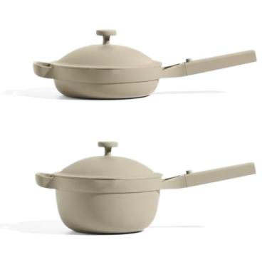 Imagem de Our Place Mini conjunto de utensílios de cozinha | Conjunto de 6 peças de panelas de cerâmica com Mini Always Pan & Mini Perfect Pot | Seguro para indução e forno até 232 °C | Antiaderente, livre de