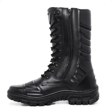 Imagem de Bota Militar Acero Couro Hunter Preto em Couro Bovino Cano Alto - Acer
