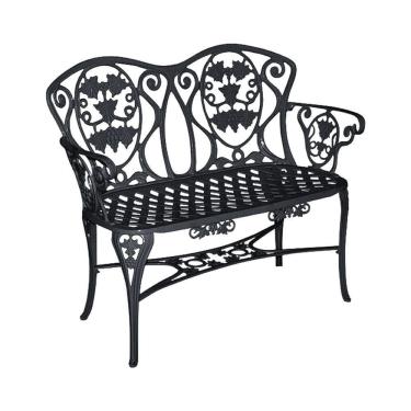 Imagem de Banco Namoradeira De Jardim Viena Malbec 2 Lugares área Externa Aluminio Preto